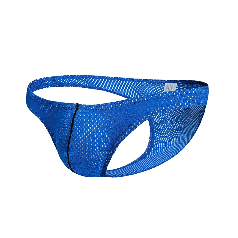 

Men's Sexy Seamless Elastic Underwear Mesh Convex Breathable Bodycon Triangle Briefs Soft Thin Quick-Drying Low Waist Briefs