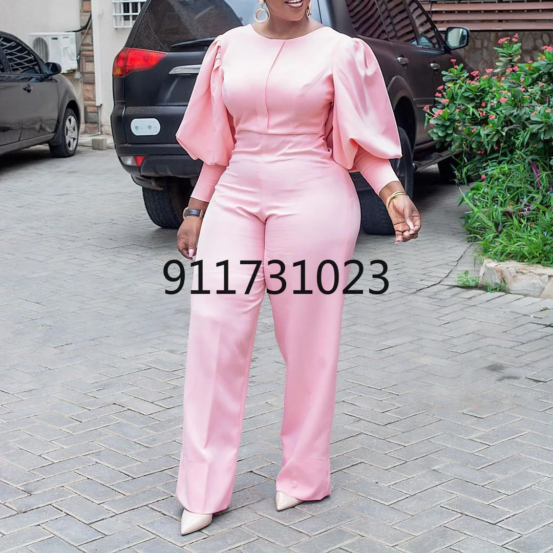 Polyester Jumpsuit for Women Spring and Autumn African Short Sleeve Long Clothes | Тематическая одежда и униформа