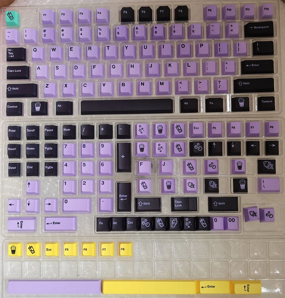 

Taro Purple Keycaps For Cherry Mx Gateron Kailh Box TTC Switch Mechanical Keyboard 60 87 104 108 Cherry Profile 146 PBT Key Cap