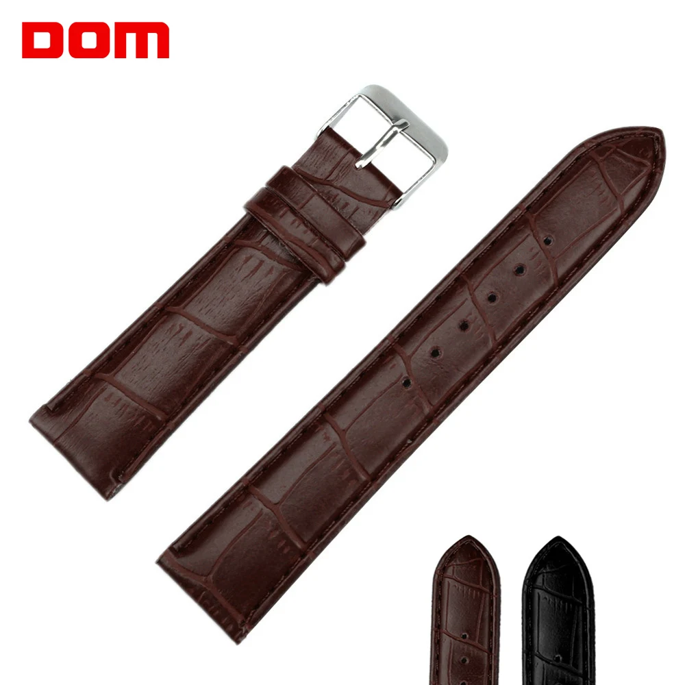 Ремешок DOM из искусственной кожи для часов браслет наручных 14 24 мм аксессуары