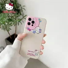 Hello Kitty case for iPhone 6S/7/8P/X/XR/XS/XSMAX/11/12Pro/12mini Phone Blu-ray Soft Case Case Cover