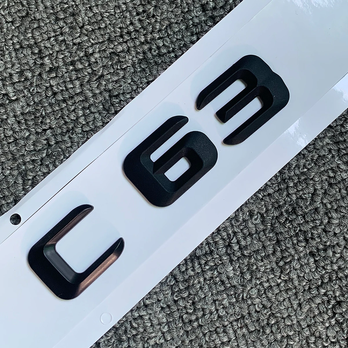 Original Size 1:1 Car rear tail Emblem Number letters Sticker For Mercedes Benz C63 C 63 Chrome Silver/ Matte Black | Автомобили и
