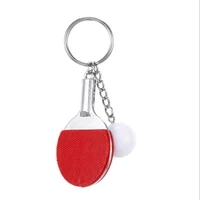 popular table tennis style mix color ping pong key chains metal key rings fit for bagscars decoration y15787