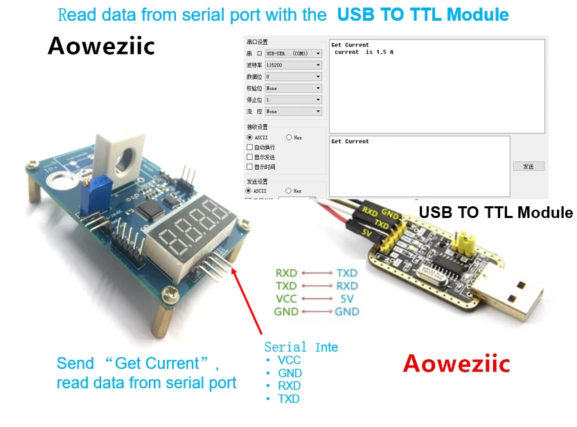 1 шт. WCS1500 0 200A AC DC throu измеритель тока Считывание данных с последовательного порта
