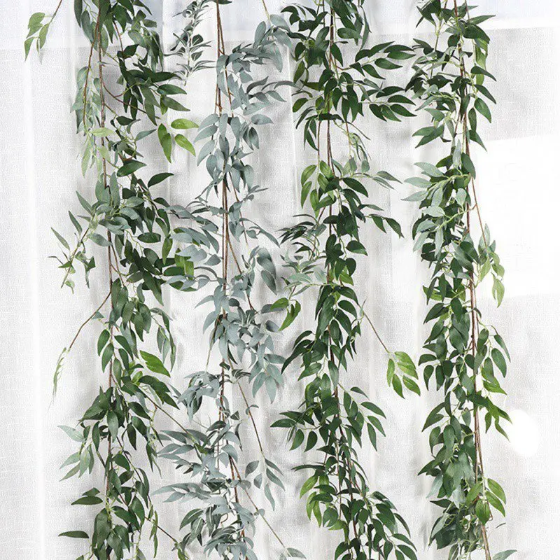 

1.M Willow Simulation Wicker Green eave Cane Wedding Set Plant Rattan eave Fetive Supplie
