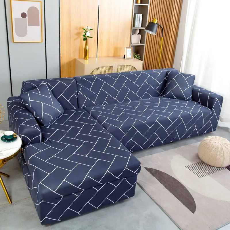 

Printed Sofa Covers for Living Room Chaise longue Sofa Protector Anti-Dust Elastic Stretch Covers For Corner Sofa Cover