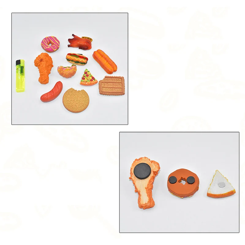 3D магниты на холодильник имитация еды жареной курицы ног обжарки колбасы