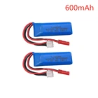 7,4 В 600 мАч 20C Lipo аккумулятор для WLtoys K969 K979 K989 K999 P929 P939 RC автозапчасти 2s 7,4 В 2 шт.лот