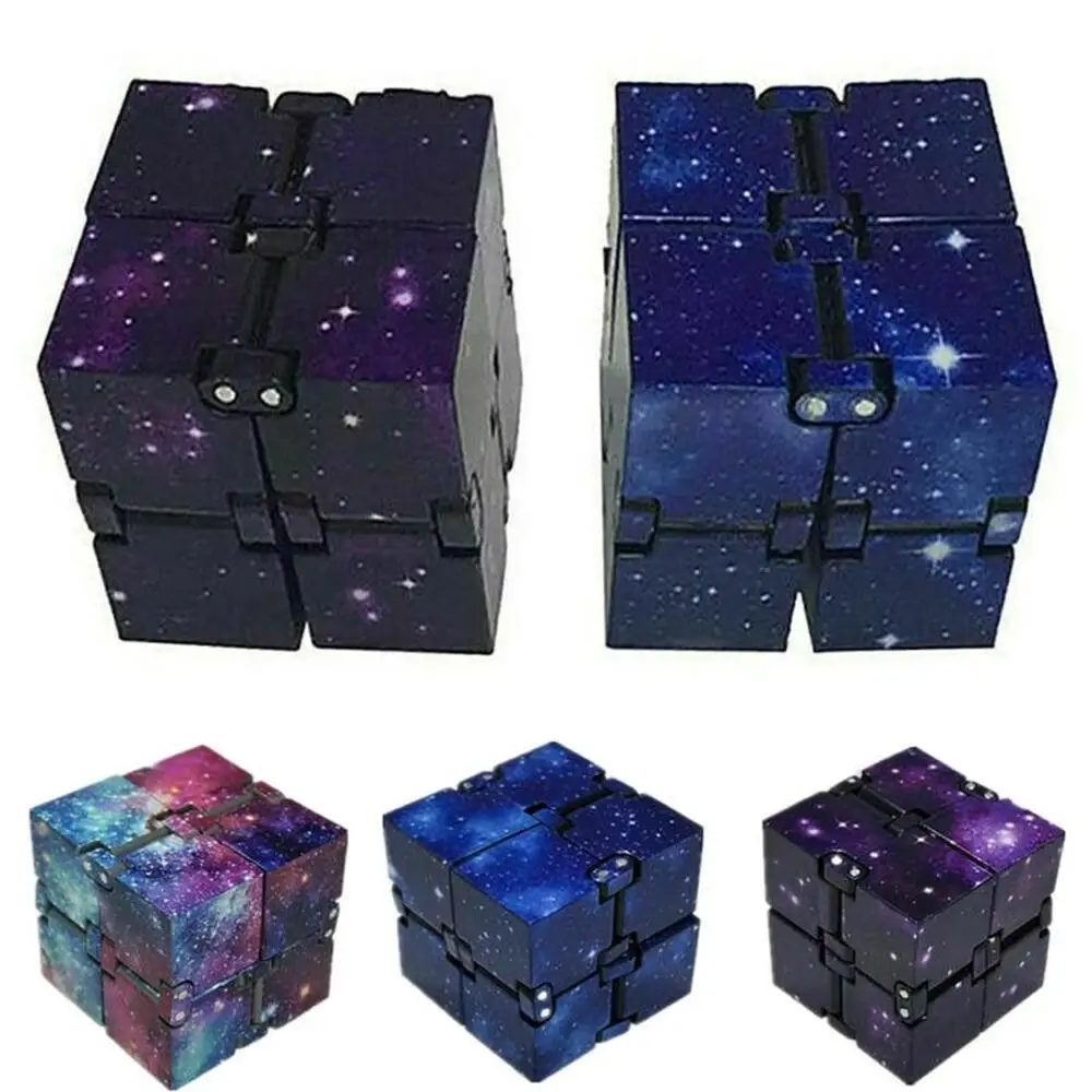 

Sensory Starry Night Infinity Cube Stress Fidget Toys for Autism Anxiety Relief Kids Adult