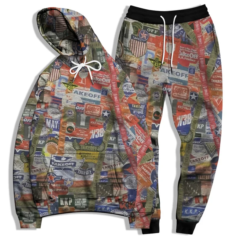 

Women Man Hoodie Suits Hip Hop Streetwear Casual Loose Hooded Hoodie Sets Oversized Sweatshirt Classic Hoody Pullover Sport Tops