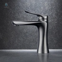 single handle gun grey bathroom basin faucet in stock