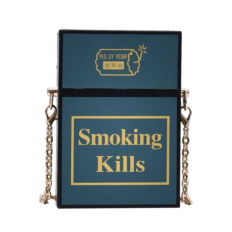 Креативная сумка через плечо с цепочкой женская дизайнерская сумка-сигарета