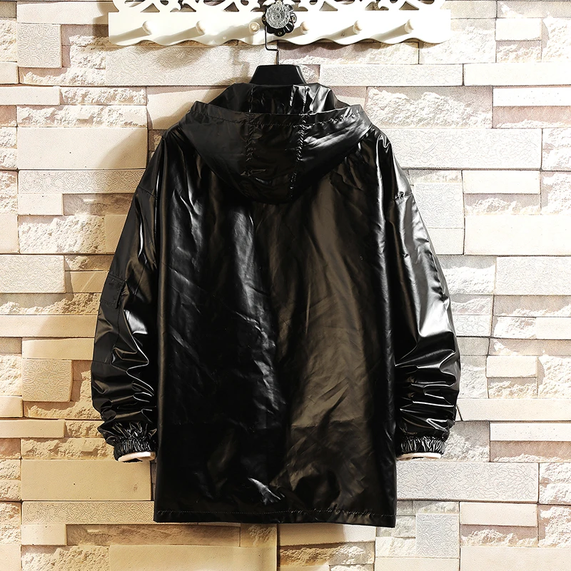 По сравнению с Размеры d Глянцевая куртка для мужчин весна Двусторонняя