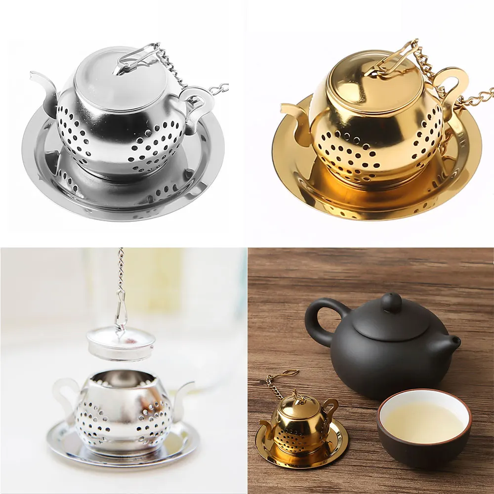 

Stainless Steel Exquisite Teapot Shape Tea Infuser Spice Flower Tea Strainer Herbal Filter Kitchen Teaware Accessories Tea Ball