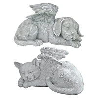 angel pet statue dog cat with wing grave marker figurine resin craft ornament backyard home garden sculpture lawn decoration