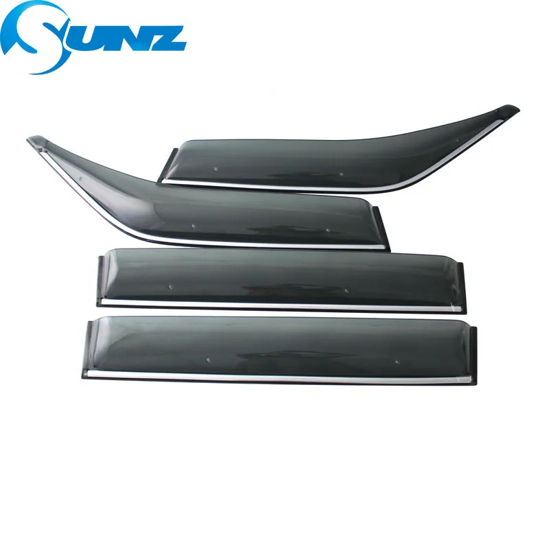 chrome strip Двери автомобиля козырек для TOYOTA PRADO FJ90 3400 1996-2002 окон для PRADO FJ90 1996 1997 1998 1999 2000 2001 2002 SUNZ - Цвет: chrome strip