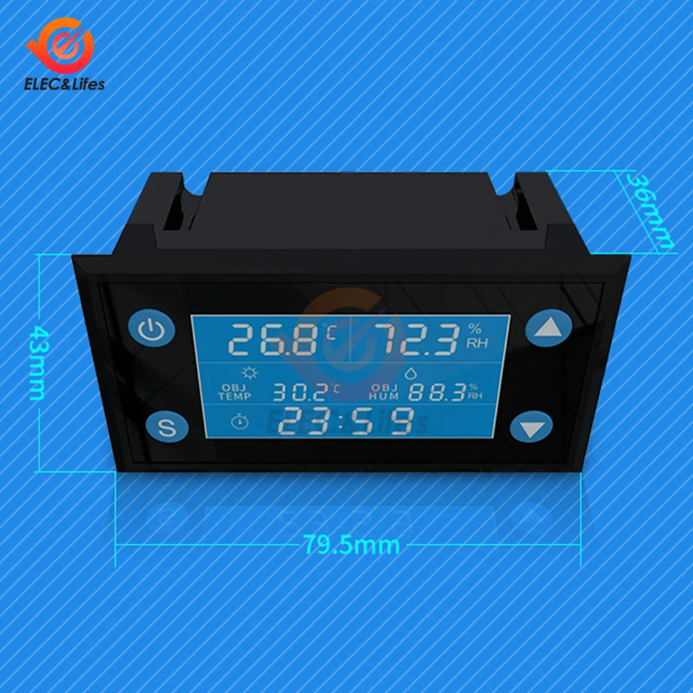 Интеллектуальный цифровой ЖК-дисплей переменного тока 110-220 В регулятор