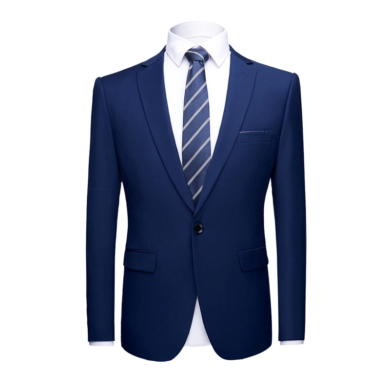 1 Button navy blue Shenrun, мужской костюм, пиджак, блейзеры, деловые куртки, формальные, офисные, повседневные, облегающие, черный, зеленый, фиолетовый, розовый, желтый, для свадьбы, вечеринки, выпускного - Цвет: 1 Button navy blue