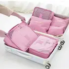 6 шт.компл. практичная дорожная сумка для хранения нижнего белья, тканевый Оксфорд, кубик для упаковки багажа, видимый для путешествий