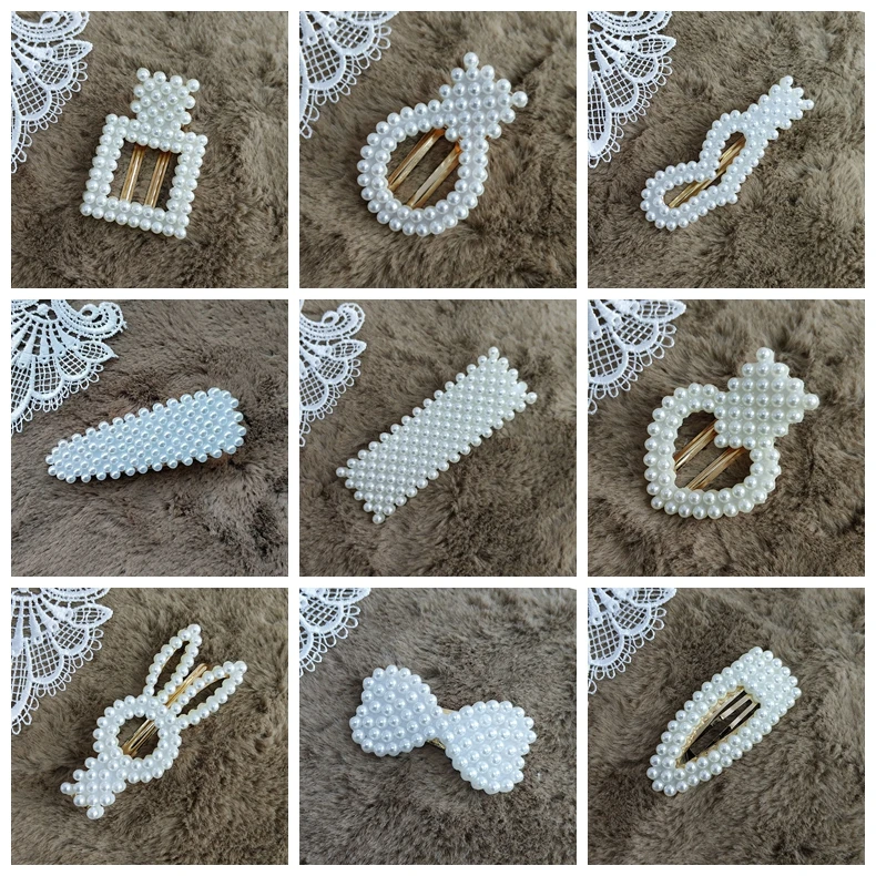 1 Женская жемчужная заколка для волос Золотая шпилька аксессуары стильные