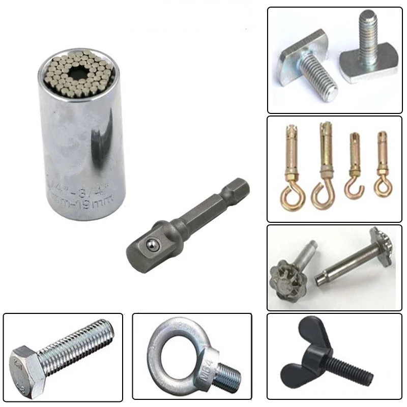 

Socket Adapter Hand Tool Set Repair Kit Locksmith Screwdriver Wrench Multitool Car Tools set Multi-Function Universal Wrench