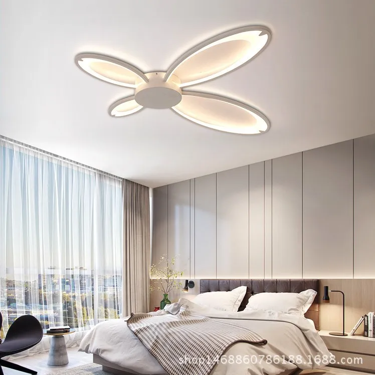 Простая индивидуальная Светодиодная потолочная лампа с бабочкой Современная