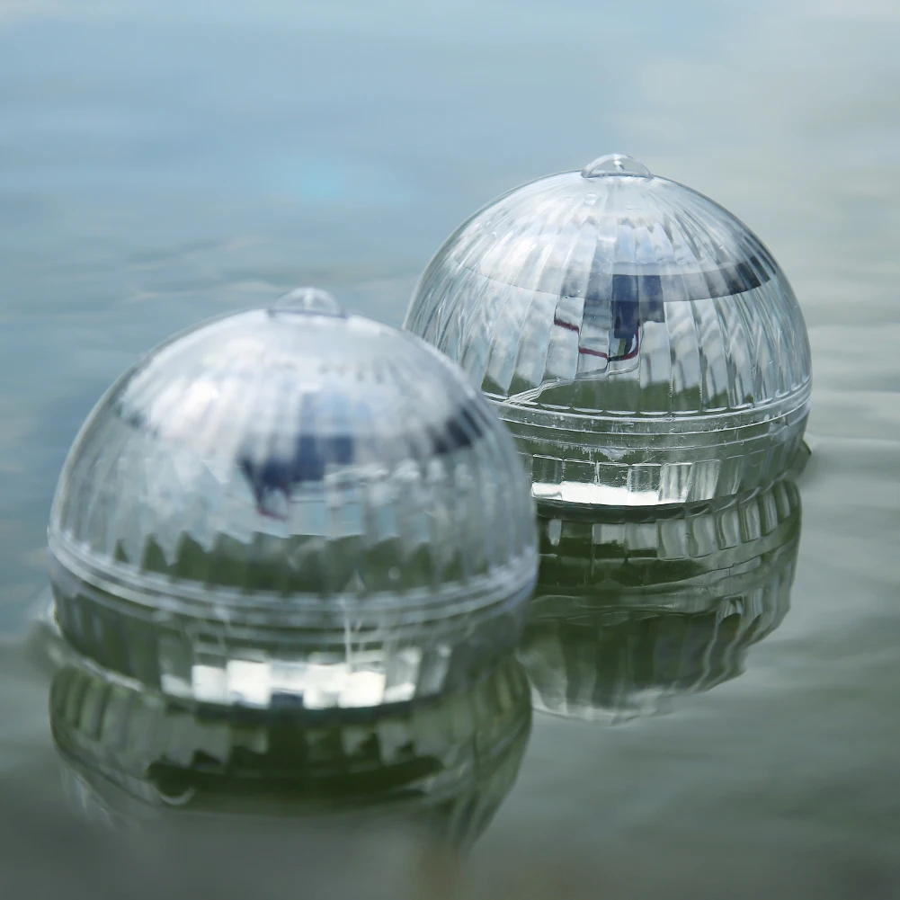 

LED Solar Powered Waterproof Floating Lights Spherical Shape Underwater Lamps Swimming Pool Pond Decor Lights