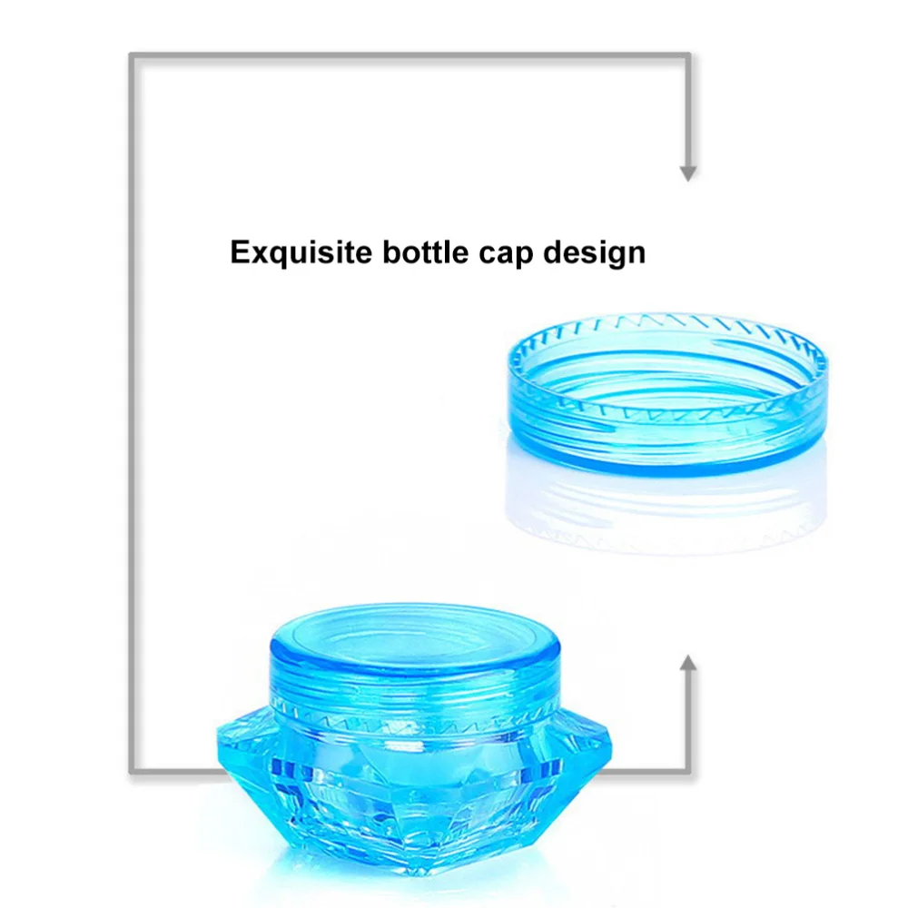 

5pcs 5g Diamond Shape Empty Bottle Cosmetic Travel Sample Container for Facial Cream Shampoo Lotion (Random Color)