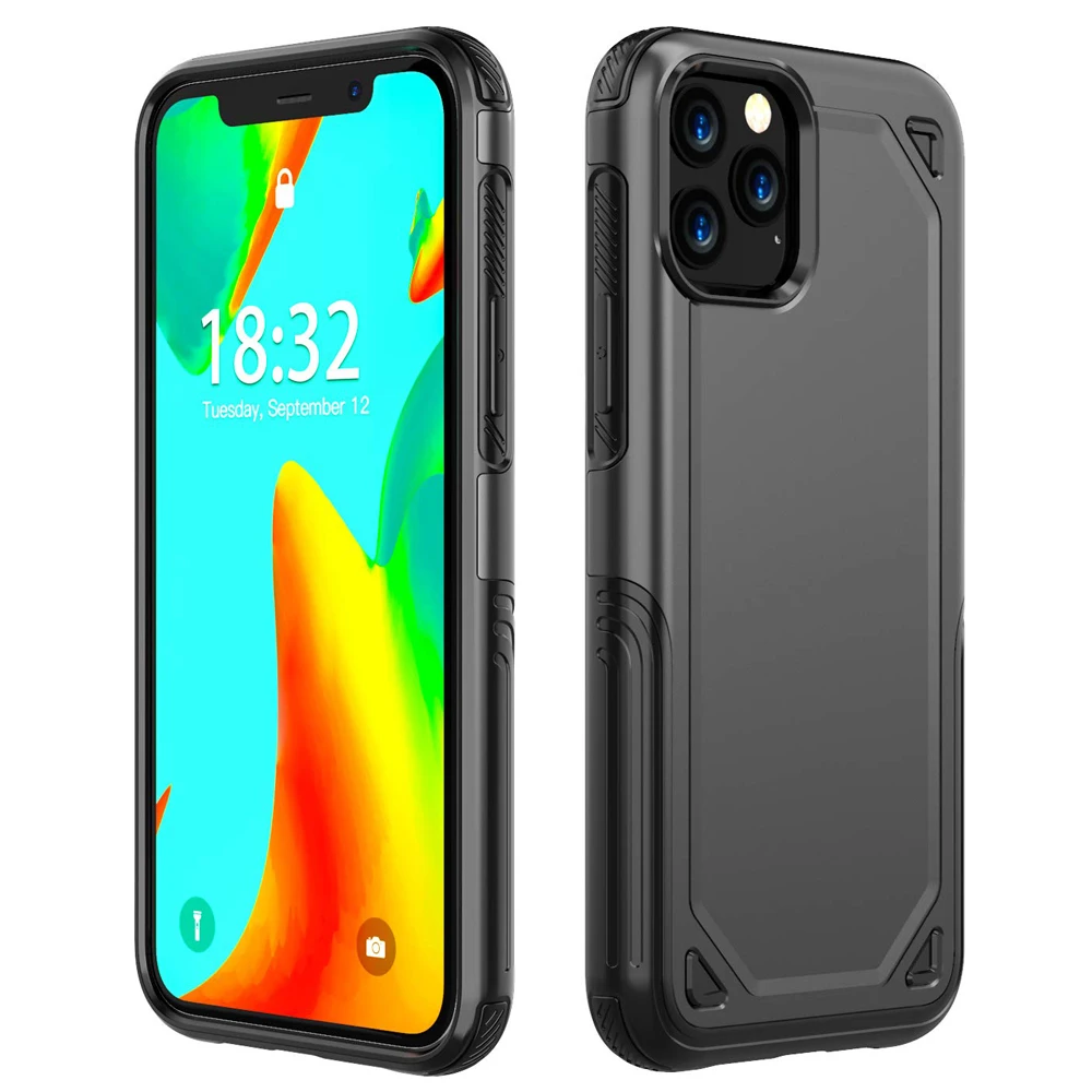 Тонкий двухслойный Жесткий ПК ударопрочный чехол для iPhone X Xr Xs Max защитный всего