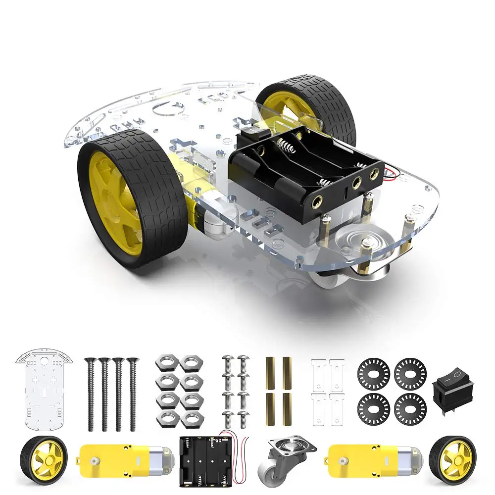 Дешевый 2/4WD робот автомобиль комплект шасси с датчиком скорости для Arduino 51 DIY