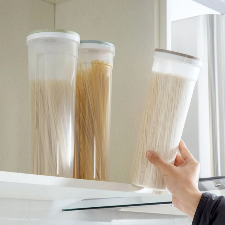 

High Quality Kitchen Storage Containers Cereals Food Container Airtight Leakproof Lids Storage Box For Noodle Pasta Grain