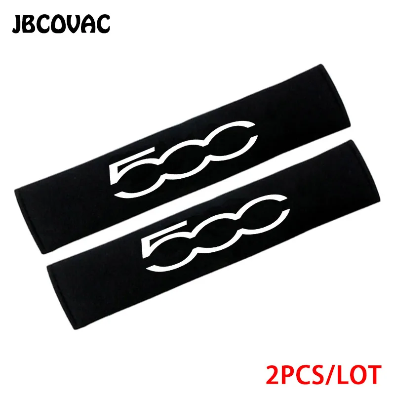 Автомобильные накладки на ремень безопасности сиденья авто, 2 шт., для внутренней отделки автомобиля, аксессуары, чехол для Fiat 500 124 Abarth Punto Styling on.