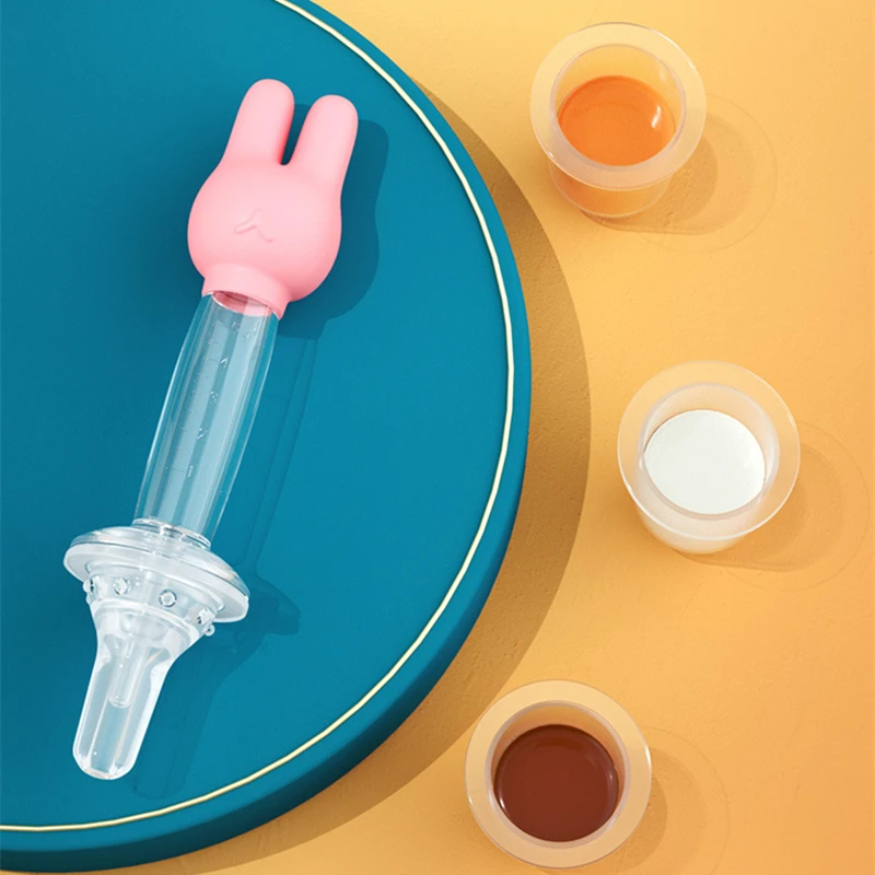 

Beeshum Baby Smart Medicine Dispenser Needle Feeder Kids Cartoon Squeeze Medicine Dropper Dispenser Pacifier Silicone Syringe
