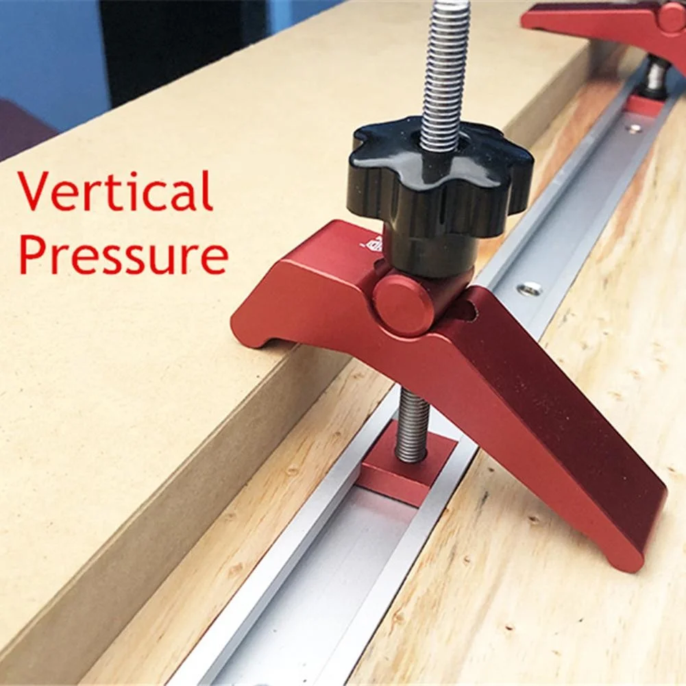 

Woodworking Aluminum Alloy Quick Acting Hold Down T-slot Clamp T-track Clamping Set For Table Tool Parts Engraving Accessories