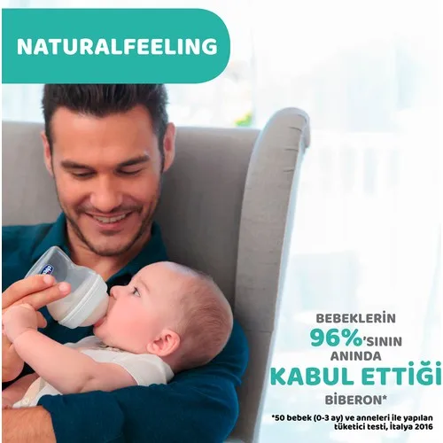 

Chicco Naturalfeeling Glass Biberon 0 Month + 250 ml