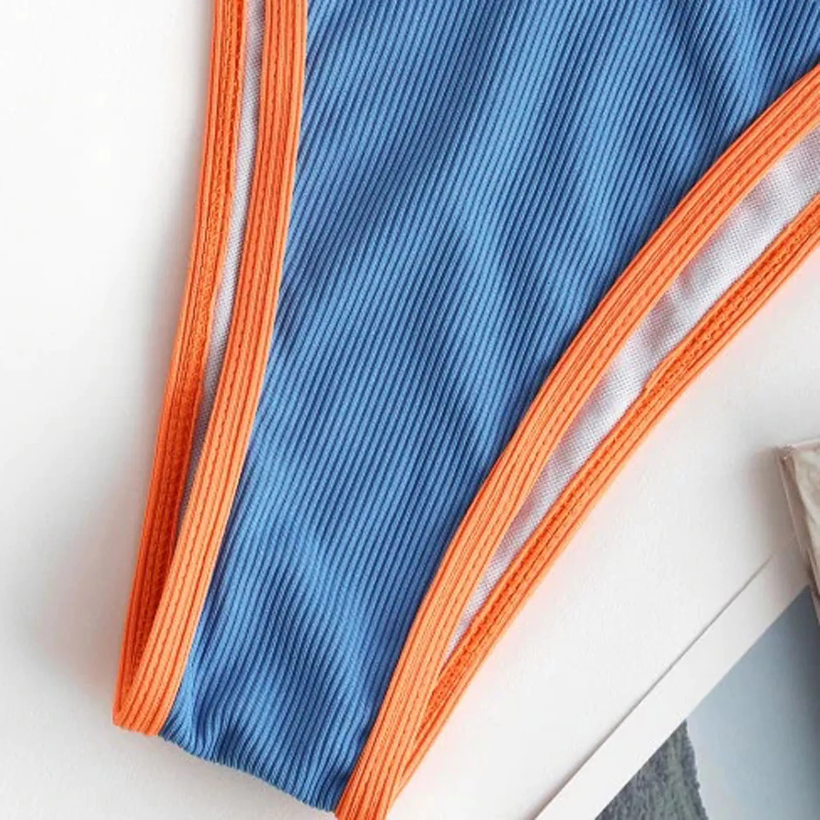 

Women Swimwear Ladies Sexy Swimsuit Assorted Color Matching Straps Square Backless Two Piece Bikini Bandage Beachwear Biquini