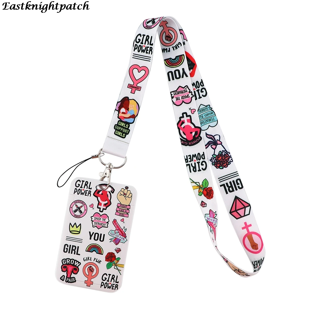 12 шт./лот E3033 мультфильм феминизм шнурки брелок значок ID Мобильный телефон