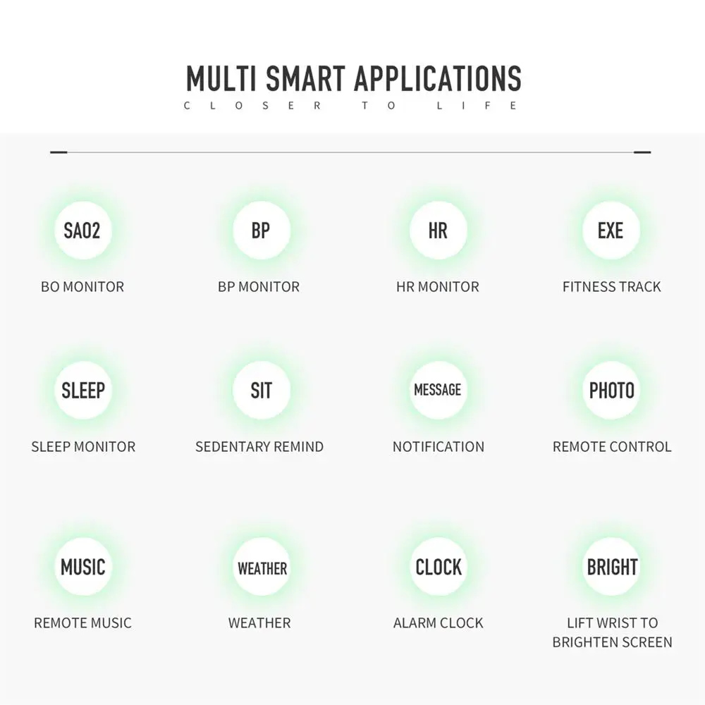 Смарт-часы KW19 для мужчин и женщин умный Браслет водонепроницаемый монитор