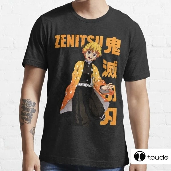 

Kimetsu No Yaiba Agatsuma Zenitsu 100% хлопок Летние мужские футболки повседневные Khabib мужские футболки крутая футболка Khabib футболка
