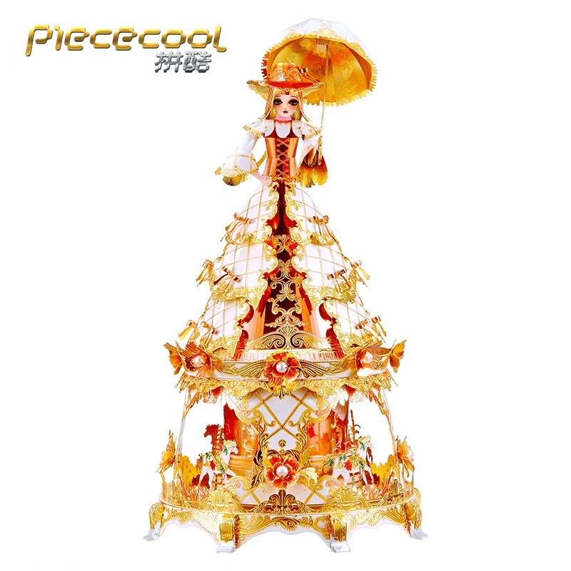 Металлический 3D пазл Piececool модель принцессы музыкальная шкатулка лазерная