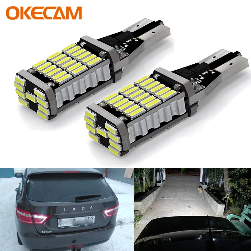 2 шт. светодиодный задний фонарь W16W T15 CANBUS для Lada Granta Niva Priora Kalina Xray Vesta без ошибок OBC|Сигнальная лампа| |
