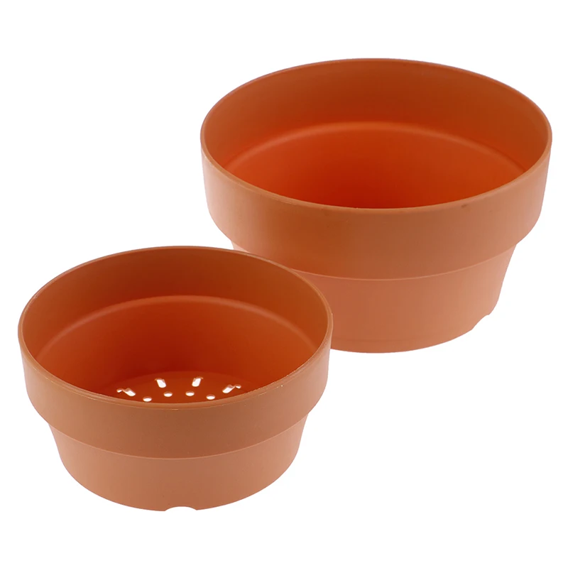 Пластиковые горшки для цветочных растений 2 размера плантатор детского сада