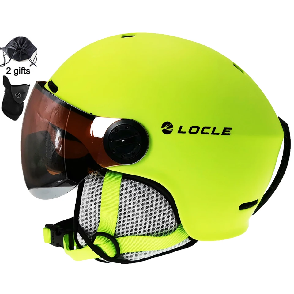 LOCLE Skiing Helmet Ultralight PC+EPS CE EN1077 Men Women Ski Helmet Outdoor Sports Snowboard/Skateboard Helmet