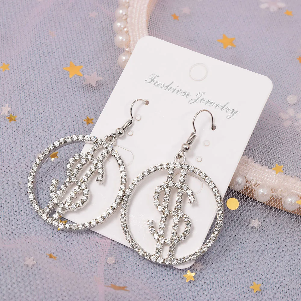 Женские серьги с кристаллами в форме капли круглые для женщин уникальным