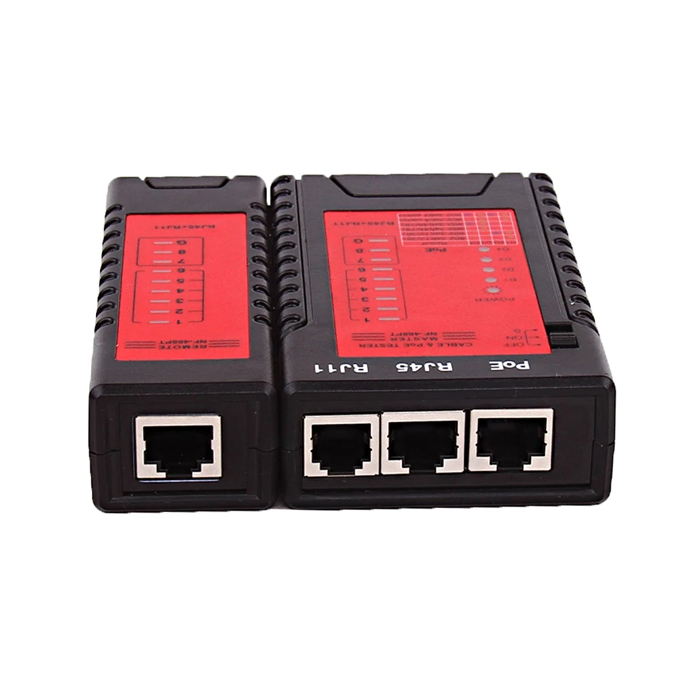 Тестер сетевого кабеля RJ45 RJ11 PoE инструмент для Тестирования кабелей Ethernet LAN