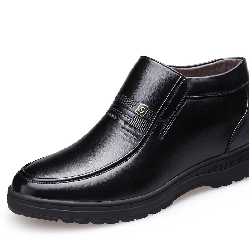 2019 г. Новые мужские зимние ботинки качественная кожаная обувь с микрофиброй