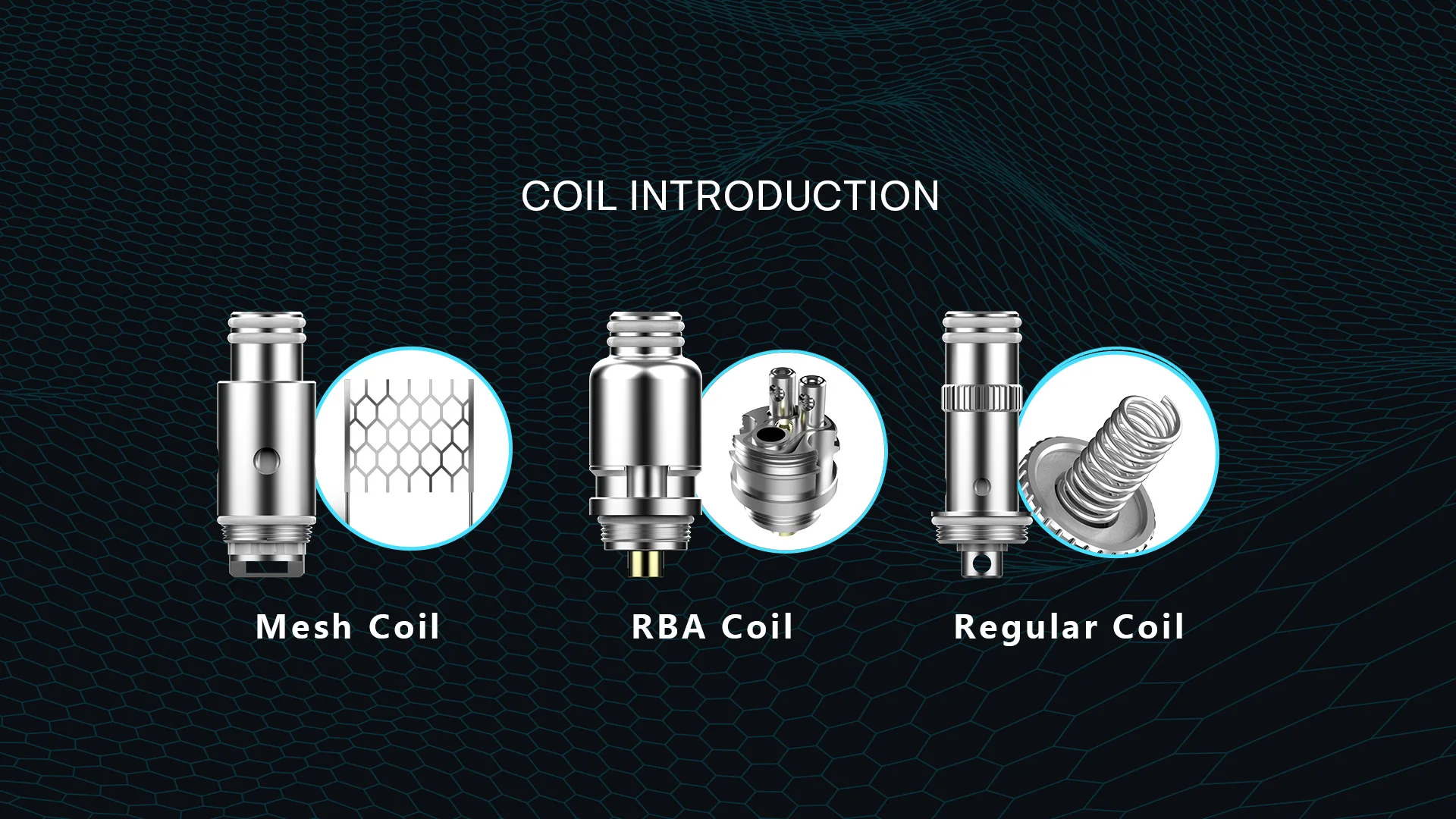 

Hot replacement coils mesh coil 0.3ohm &regular coil 1.2ohm&RBA coil for For E Cigarette Rincoe Manto AIO vape Kit