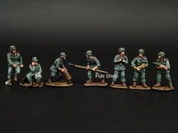 172 die cast resin colored finished soldier ww%e2%85%b1german 105mm artillery squad with 7 finished soldiers