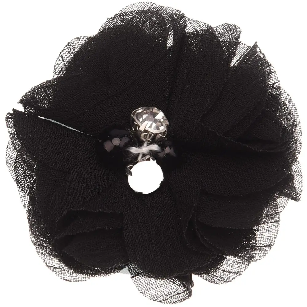 

18PCS Pearl Rhinestone Chiffon flowers Hair Accessories DIY Flower Bouquet Flowers Decorations No Hair clips for headband