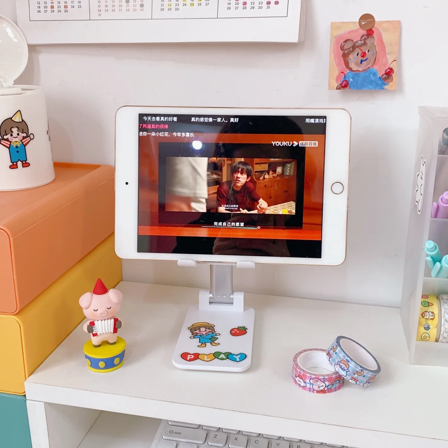 Kawaii с регулировкой по высоте Портативный мобильный телефон складной держатель